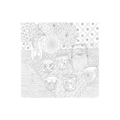 Zen Garden Artist's Coloring Book featuring a colorful cover design with butterflies, flowers, and a serene garden setting.